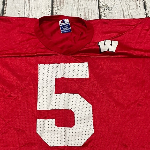 Vintage University of Wisconsin Badgers NCAA College Champion 1980s Jersey - Picture 5 of 7